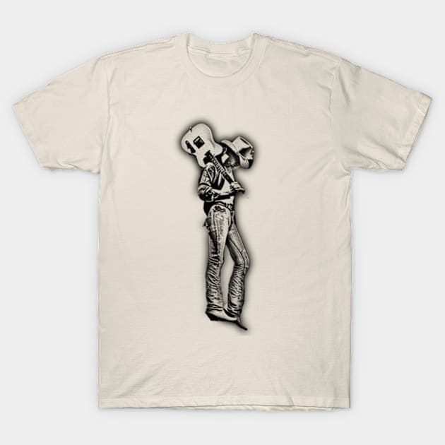 Dwight Yoakam Cold Guitar T-Shirt by halodoc